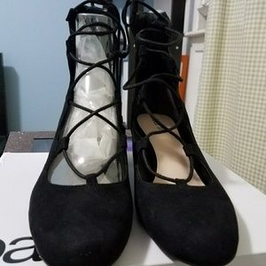 Bar III Women Percy Suede Platform Pumps